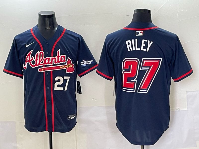 Men Atlanta Braves 27 Riley Drak Blue Nike 2025 MLB Jersey style 03